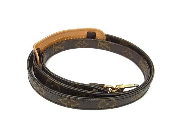 Louis Vuitton Monogram Bag Shoulder Strap Shoulder Belt Crossbody Brown Fu4135