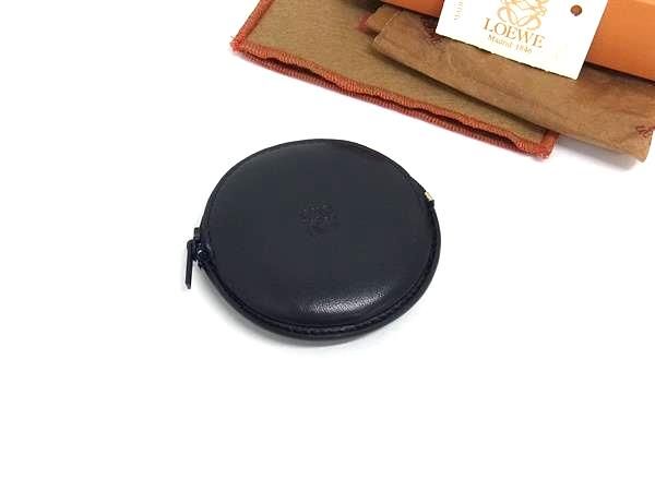 Loewe Anagram Leather Coin Case Coin Purse Wallet Men's Women's Navy Bs1220