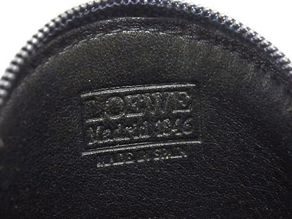 Loewe Anagram Leather Coin Case Coin Purse Wallet Men's Women's Navy Bs1220