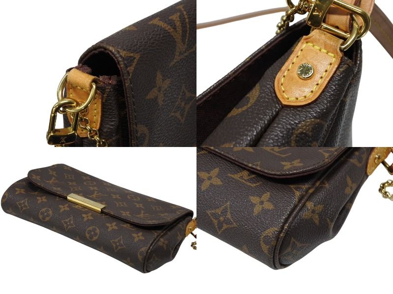 Louis Vuitton Monogram Favorite MM Shoulder Bag Brown Gold — view 7