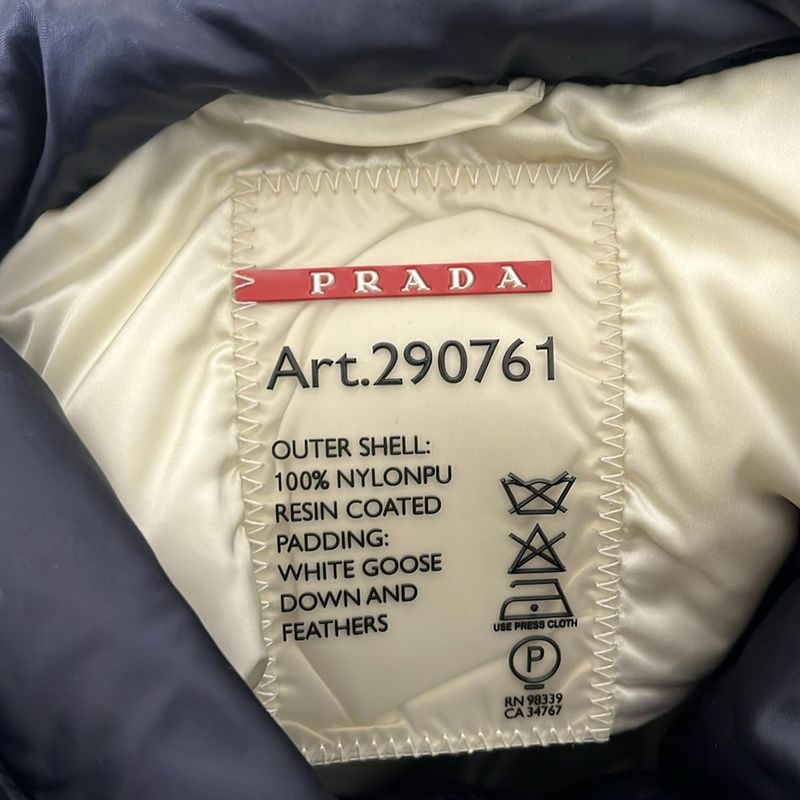 Prada Sport Down Jacket Size 40 M Women - Dark Navy Long Sleeves / Fall / Winter