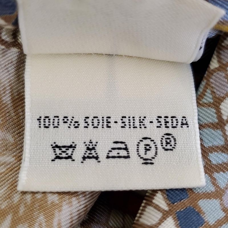 Hermes Long Sleeve Shirt Blouse Size 38 M Women's - Gray Beige X Blue X Multi