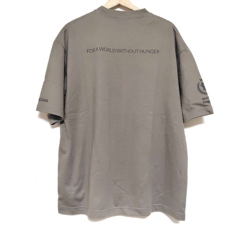 Balenciaga Short Sleeve T-shirt Size M Men's - 612966 Tmvl2 Khaki X Dark Grey