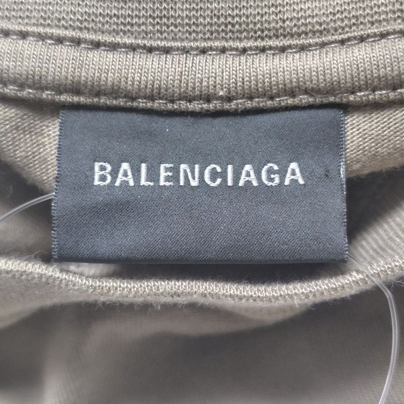 Balenciaga Short Sleeve T-shirt Size M Men's - 612966 Tmvl2 Khaki X Dark Grey
