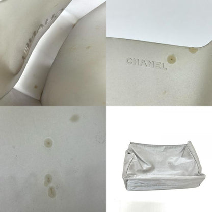 Chanel Shoulder Bag Logo Rubber Gray