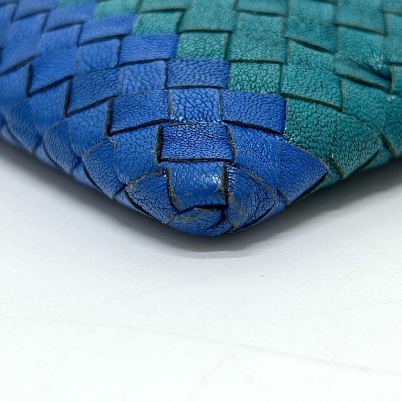 Bottega Veneta Clutch Bag Intrecciato Leather Black