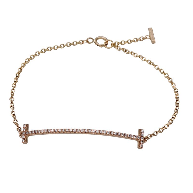 Tiffany & Co Tiffany & Co Bracelet Ladies Brand 750pg Diamond D011 T-smile