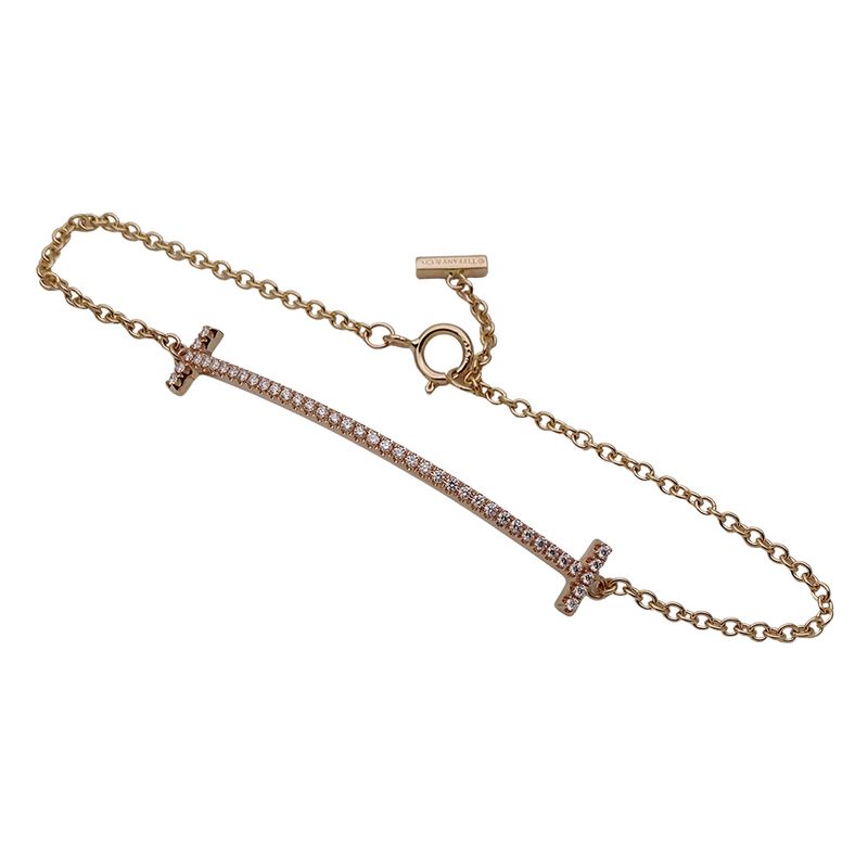 Tiffany & Co Tiffany & Co Bracelet Ladies Brand 750pg Diamond D011 T-smile