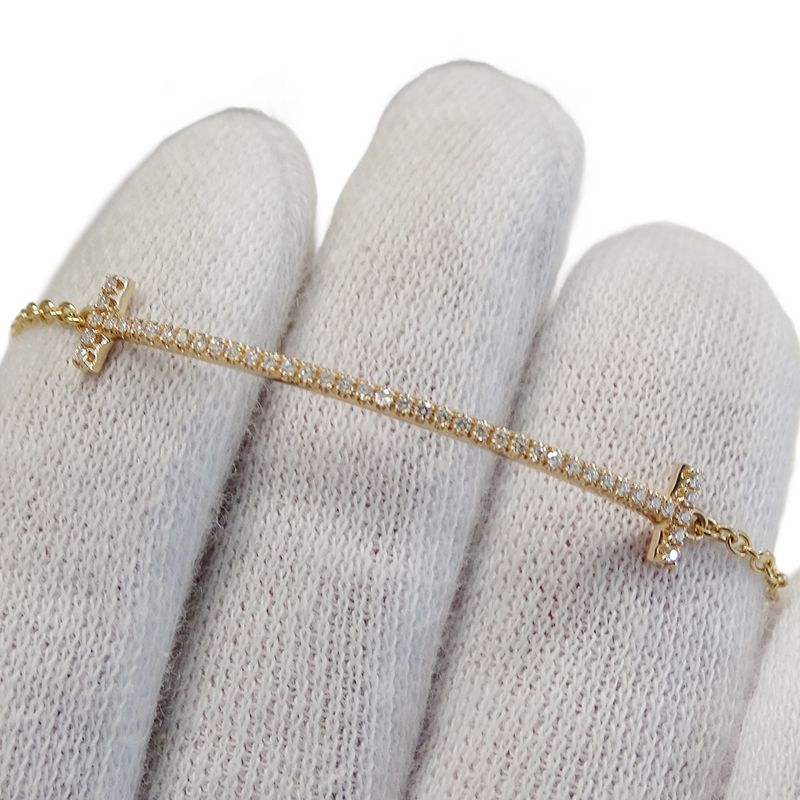 Tiffany & Co Tiffany & Co Bracelet Ladies Brand 750pg Diamond D011 T-smile