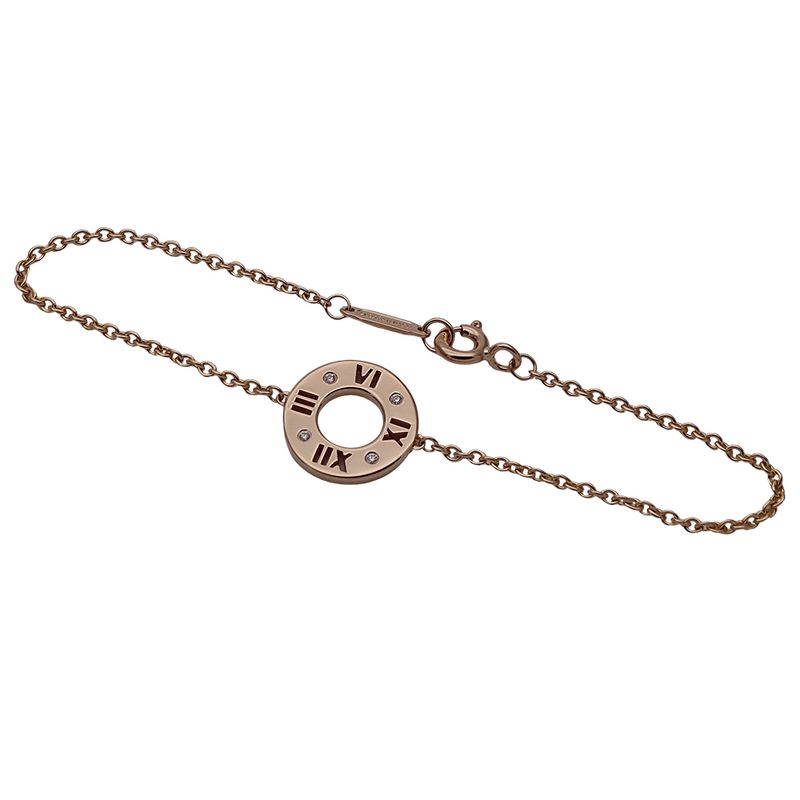 Tiffany & Co Tiffany & Co Bracelet Ladies Brand 750pg 4P Diamond Atlas Earrings