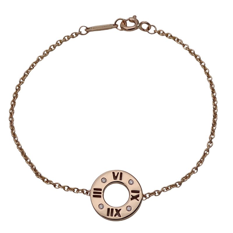 Tiffany & Co Tiffany & Co Bracelet Ladies Brand 750pg 4P Diamond Atlas Earrings