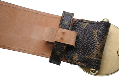 Louis Vuitton Ceinture T&B Belt Leather Metal Brown Gold — view 6