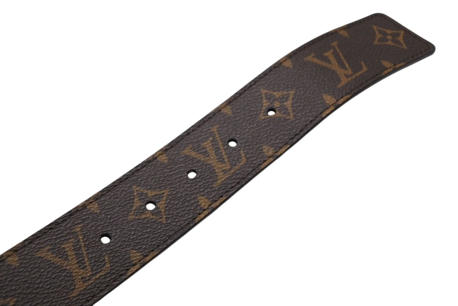 Louis Vuitton Ceinture T&B Belt Leather Metal Brown Gold — view 7