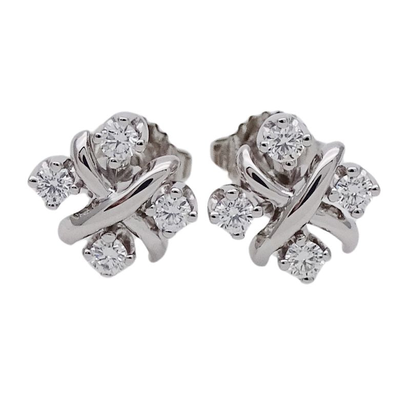 Tiffany & Co Tiffany & Co Earrings Ladies Brand Pt950 Diamond Sixteen Stone By