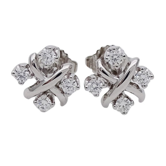 Tiffany & Co Tiffany & Co Earrings Ladies Brand Pt950 Diamond Sixteen Stone By