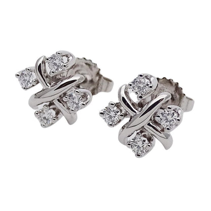 Tiffany & Co Tiffany & Co Earrings Ladies Brand Pt950 Diamond Sixteen Stone By