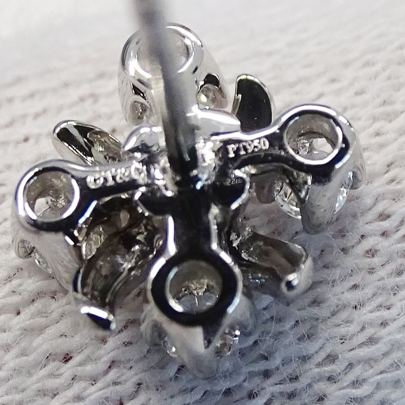 Tiffany & Co Tiffany & Co Earrings Ladies Brand Pt950 Diamond Sixteen Stone By