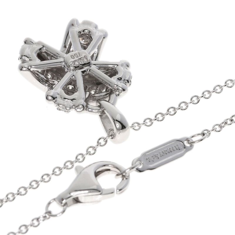 Tiffany & Co Signature Diamond Necklace 18K White Gold Ladies