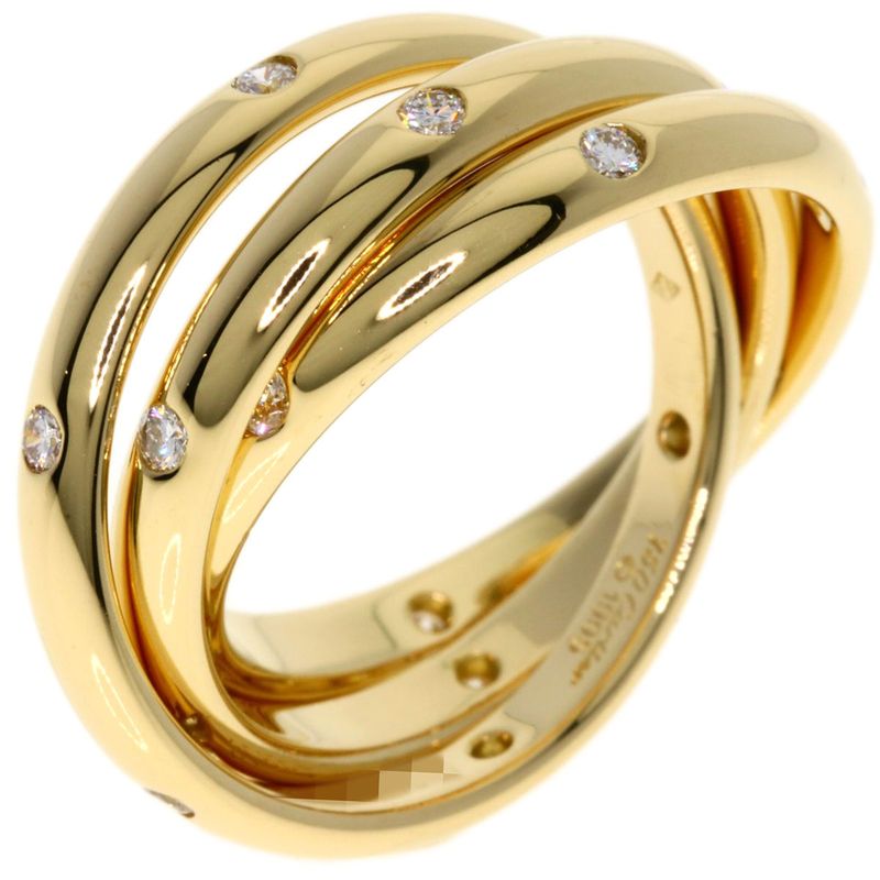 Cartier Constellation 3 Rings 18P Diamonds #51 Ring 18K Yellow Gold Ladies