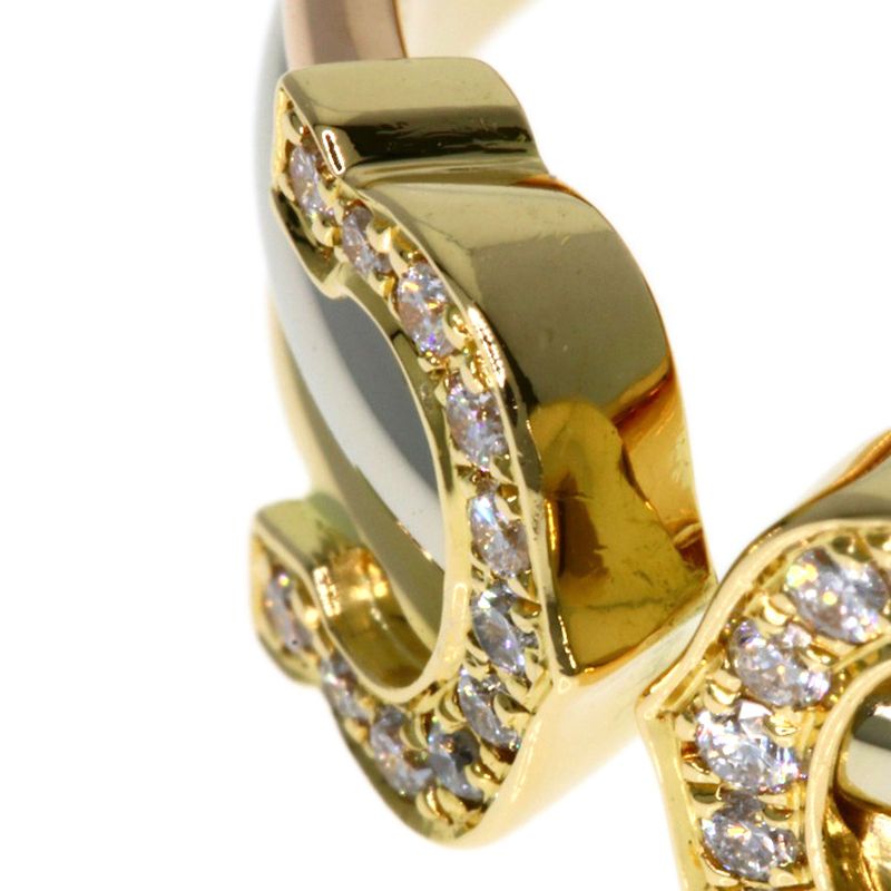 Cartier 2cring SM Diamond #52 Ring 18K Yellow Gold 18K White Gold 18K Pink Gold