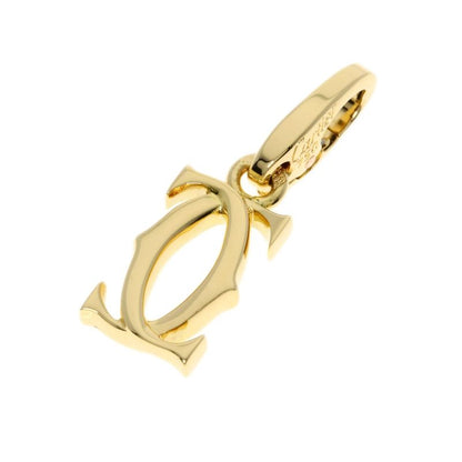 Cartier 2C Charm Pendant Top 18K Yellow Gold Ladies