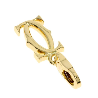 Cartier 2C Charm Pendant Top 18K Yellow Gold Ladies