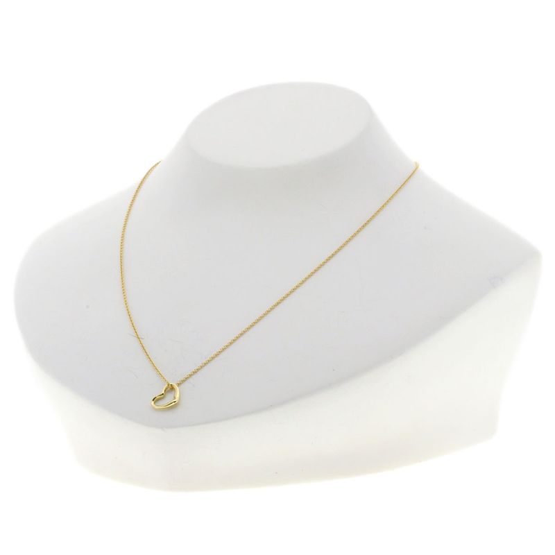 Tiffany & Co Open Heart Necklace 18K Yellow Gold Ladies