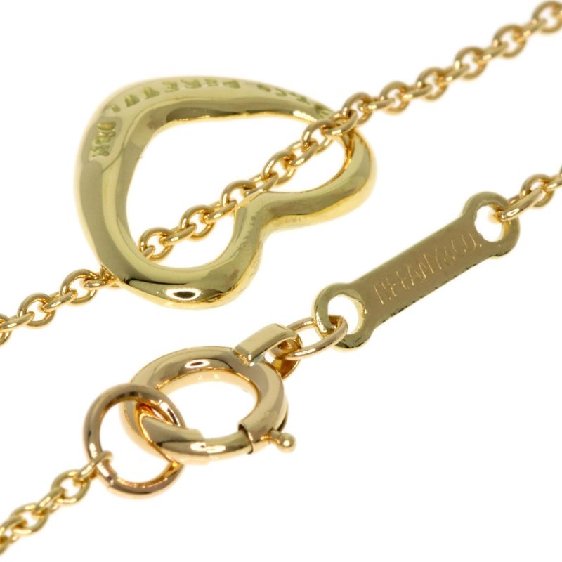 Tiffany & Co Open Heart Necklace 18K Yellow Gold Ladies