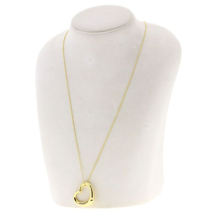 Tiffany & Co Open Heart Diamond Necklace 18K Yellow Gold Ladies