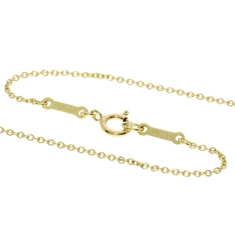 Tiffany & Co Open Heart Diamond Necklace 18K Yellow Gold Ladies