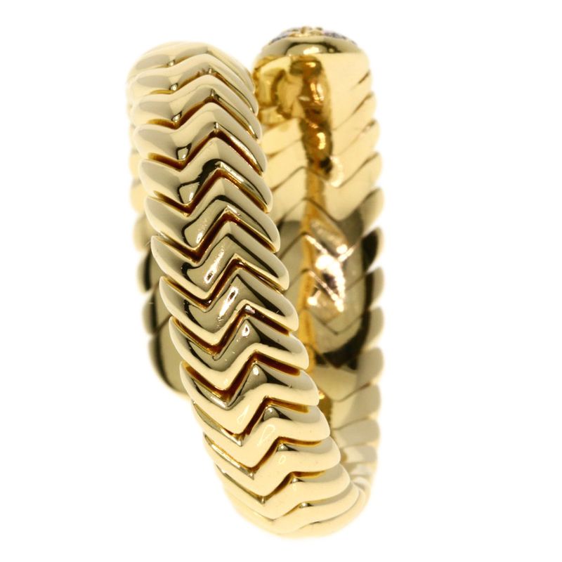 Bvlgari Bulgari Spiga Vintage Diamond Ring And Ring 18K Yellow Gold Ladies