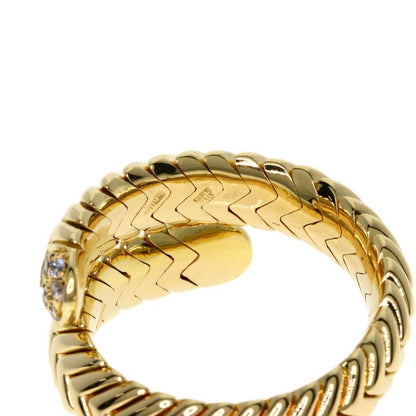 Bvlgari Bulgari Spiga Vintage Diamond Ring And Ring 18K Yellow Gold Ladies