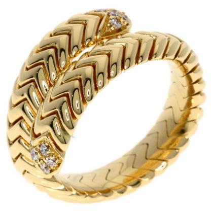 Bvlgari Bulgari Spiga Vintage Diamond Ring And Ring 18K Yellow Gold Ladies