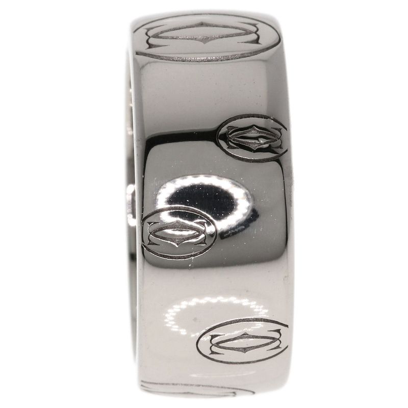 Cartier Happy Birthday #50 Ring - 18K White Gold Ladies