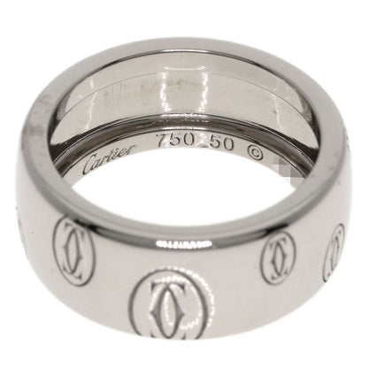 Cartier Happy Birthday #50 Ring - 18K White Gold Ladies