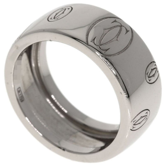 Cartier Happy Birthday #50 Ring - 18K White Gold Ladies