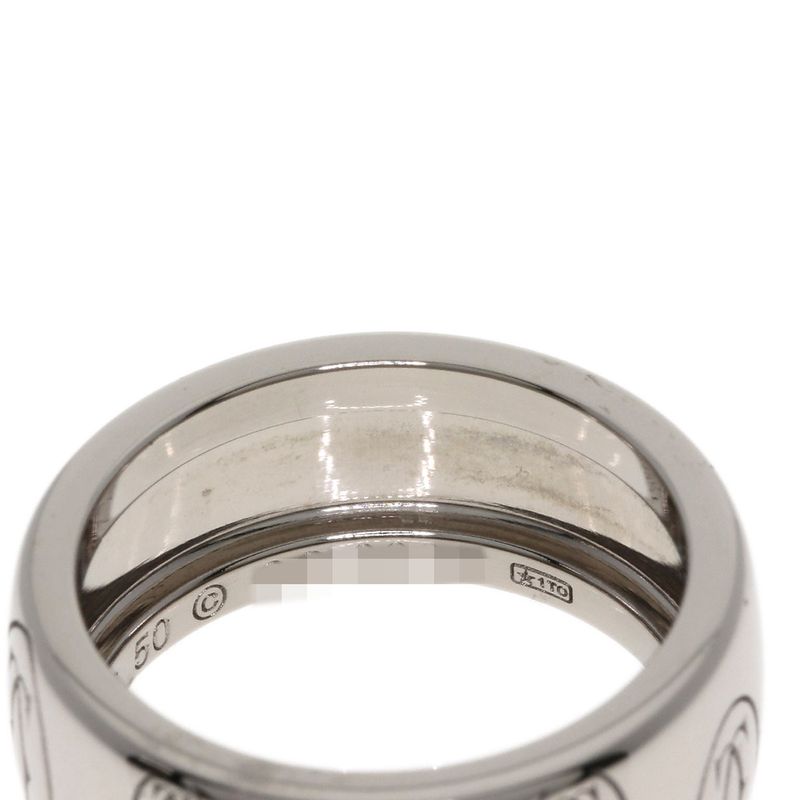 Cartier Happy Birthday #50 Ring - 18K White Gold Ladies
