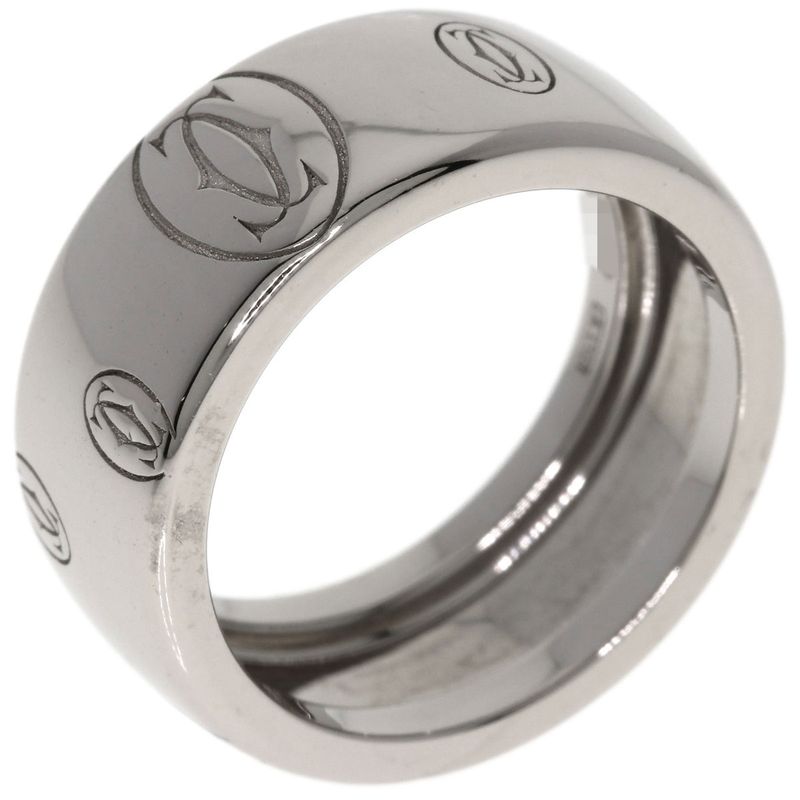 Cartier Happy Birthday #50 Ring - 18K White Gold Ladies