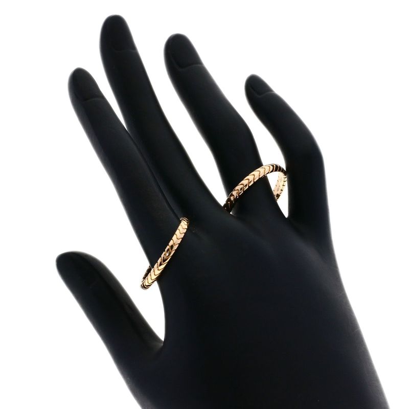Bvlgari Bulgari Spiga Pear Ring #67 #73 Ring / Rings 18K Pink Gold Ladies