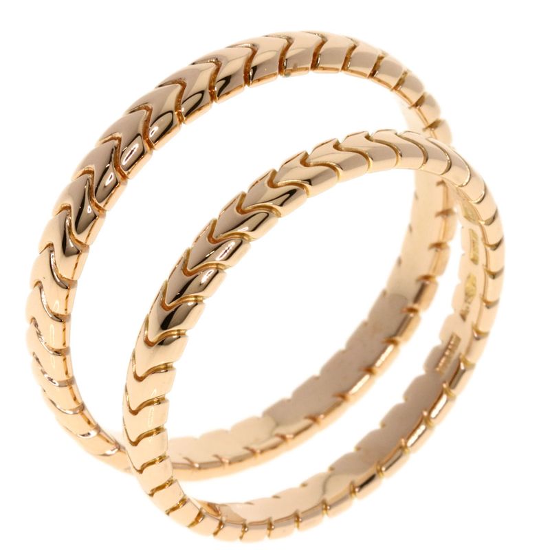 Bvlgari Bulgari Spiga Pear Ring #67 #73 Ring / Rings 18K Pink Gold Ladies