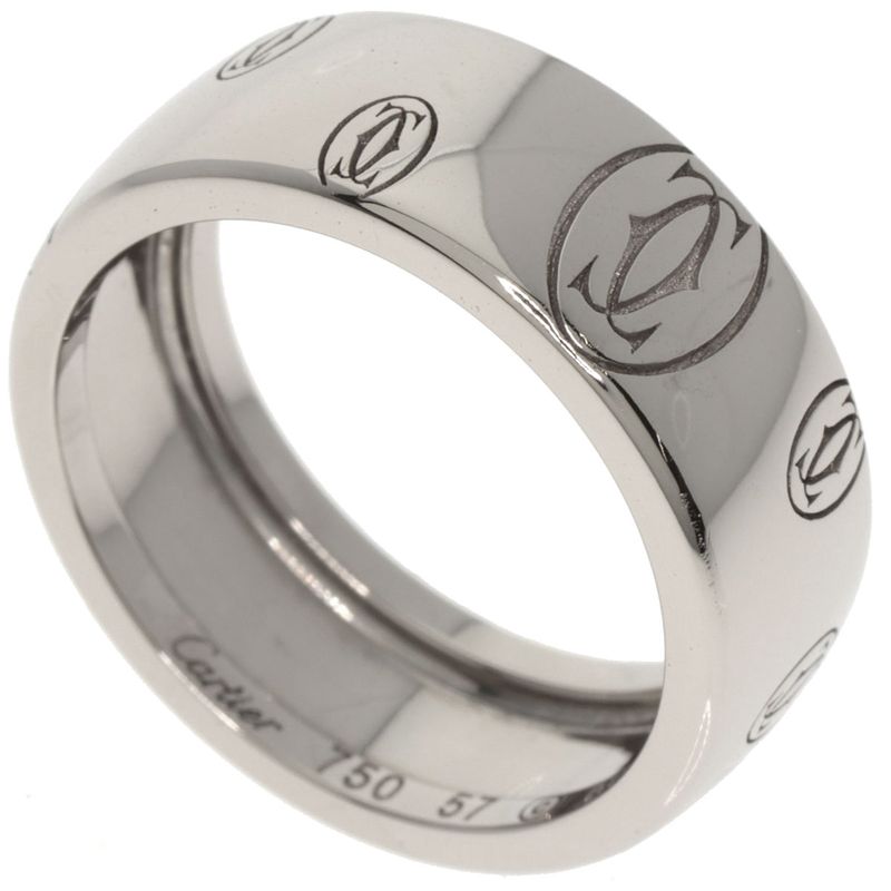 Cartier Happy Birthday LM #57 Ring 18K White Gold Ladies