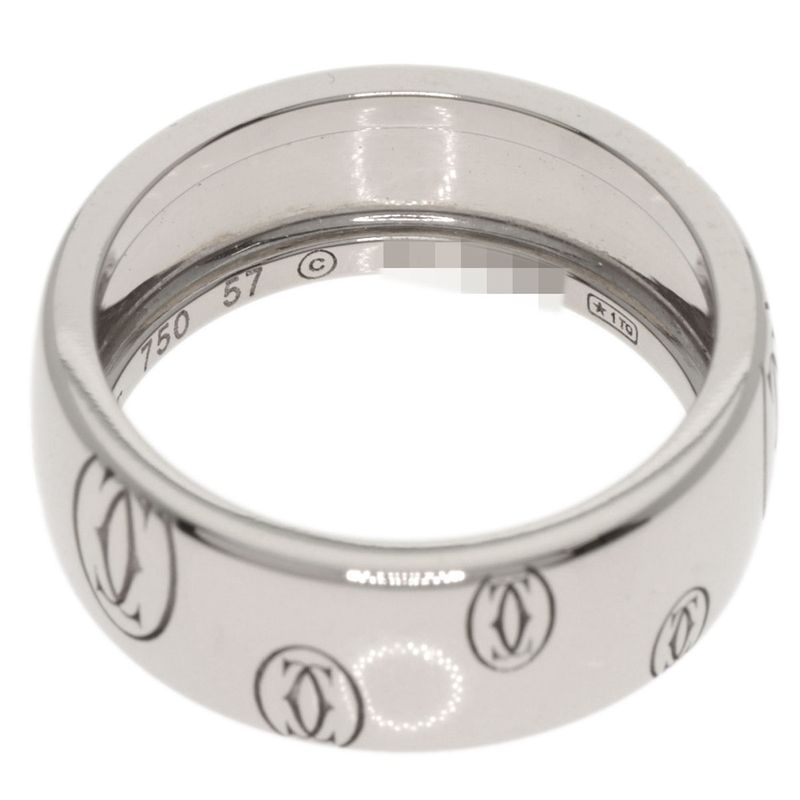 Cartier Happy Birthday LM #57 Ring 18K White Gold Ladies