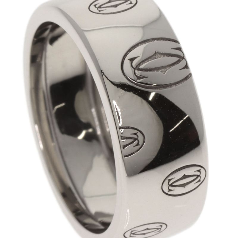 Cartier Happy Birthday LM #57 Ring 18K White Gold Ladies