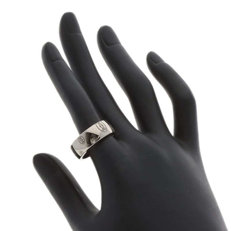 Cartier Happy Birthday LM #57 Ring 18K White Gold Ladies