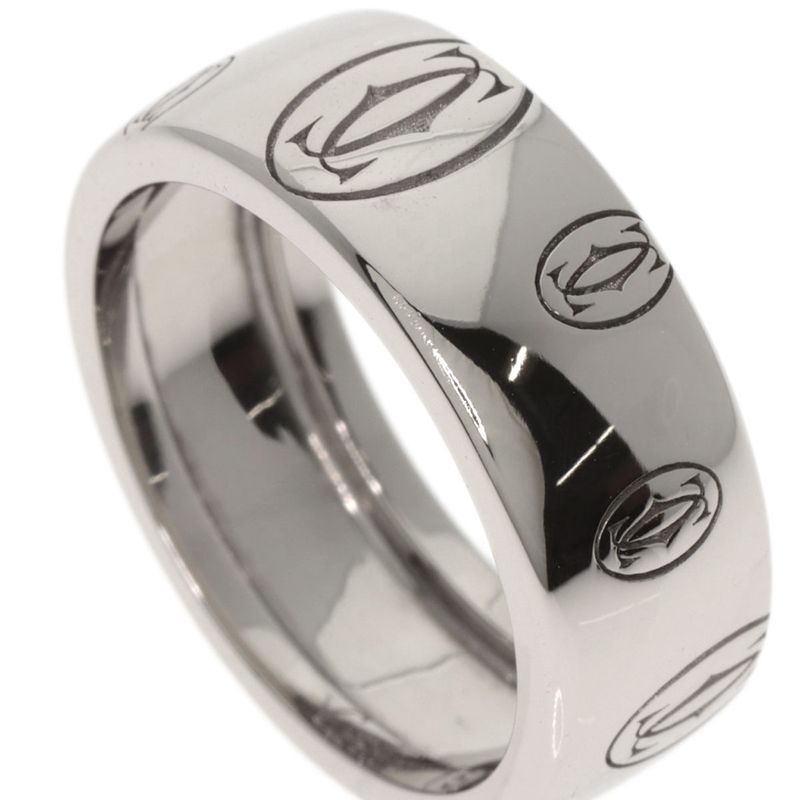 Cartier Happy Birthday LM #57 Ring 18K White Gold Ladies