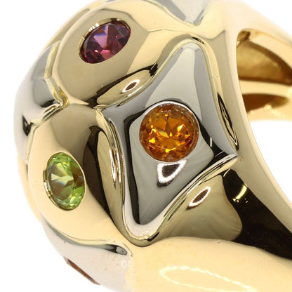 Bvlgari Bulgari Lotto Peridot Rhodolite Garnet Citrine Ring 18K Yellow Gold