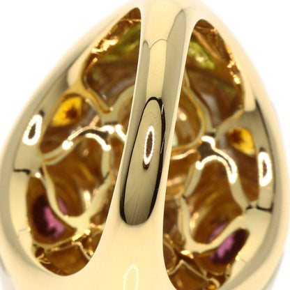 Bvlgari Bulgari Lotto Peridot Rhodolite Garnet Citrine Ring 18K Yellow Gold