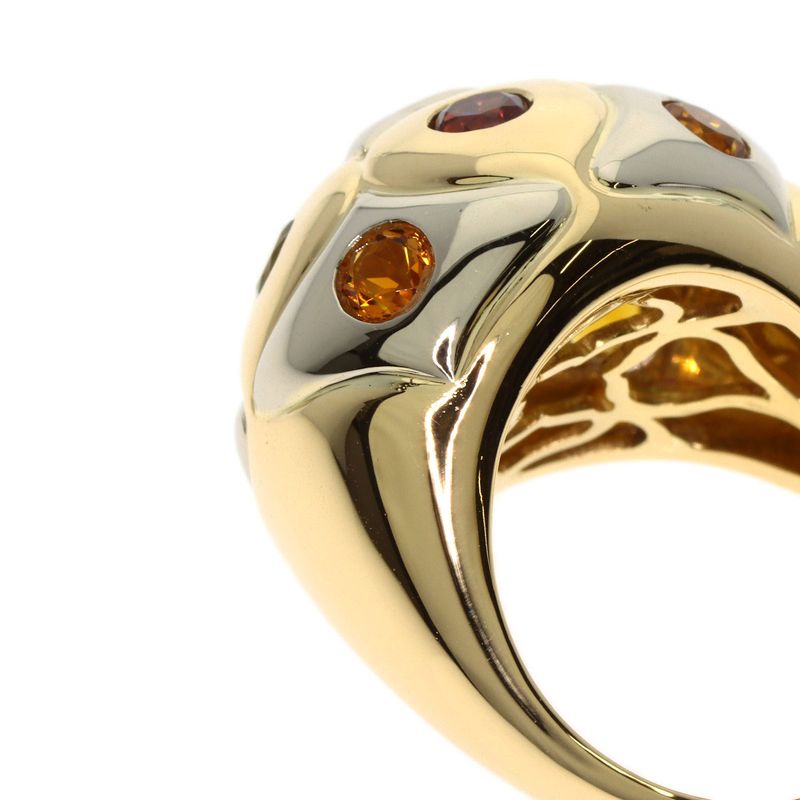 Bvlgari Bulgari Lotto Peridot Rhodolite Garnet Citrine Ring 18K Yellow Gold