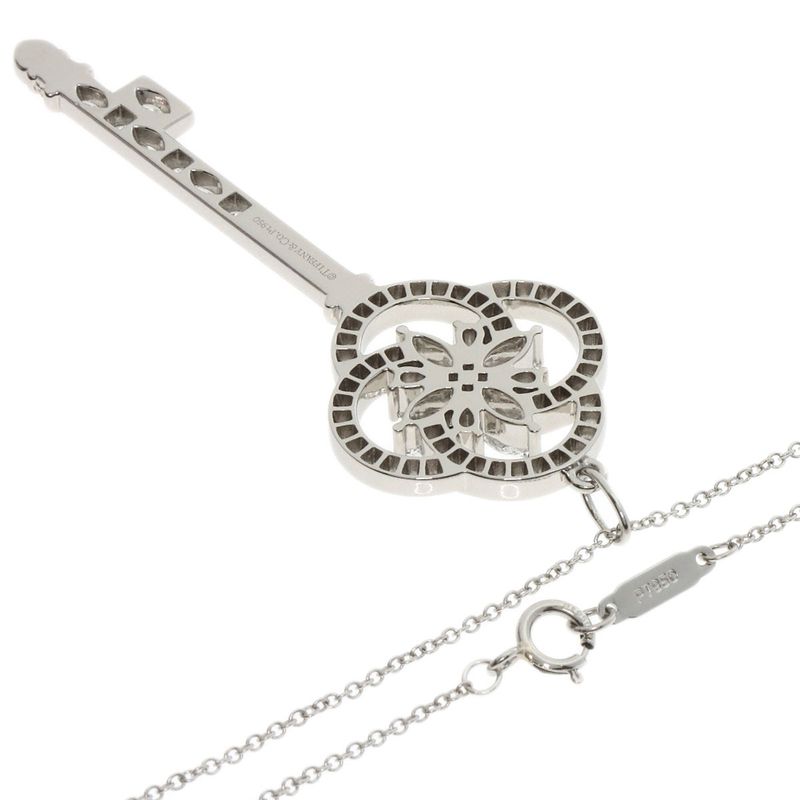Tiffany & Co Bigtoria Key Diamond Necklace Pt950 Ladies