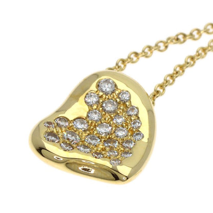 Tiffany & Co Full Heart Diamond Necklace 18K Yellow Gold Ladies